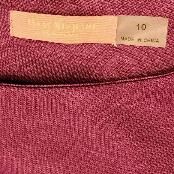 Isaac Mizrahi Like New 10 Cocktail Dress Sleeveless Peplum Purple - Picture 6 of 6
